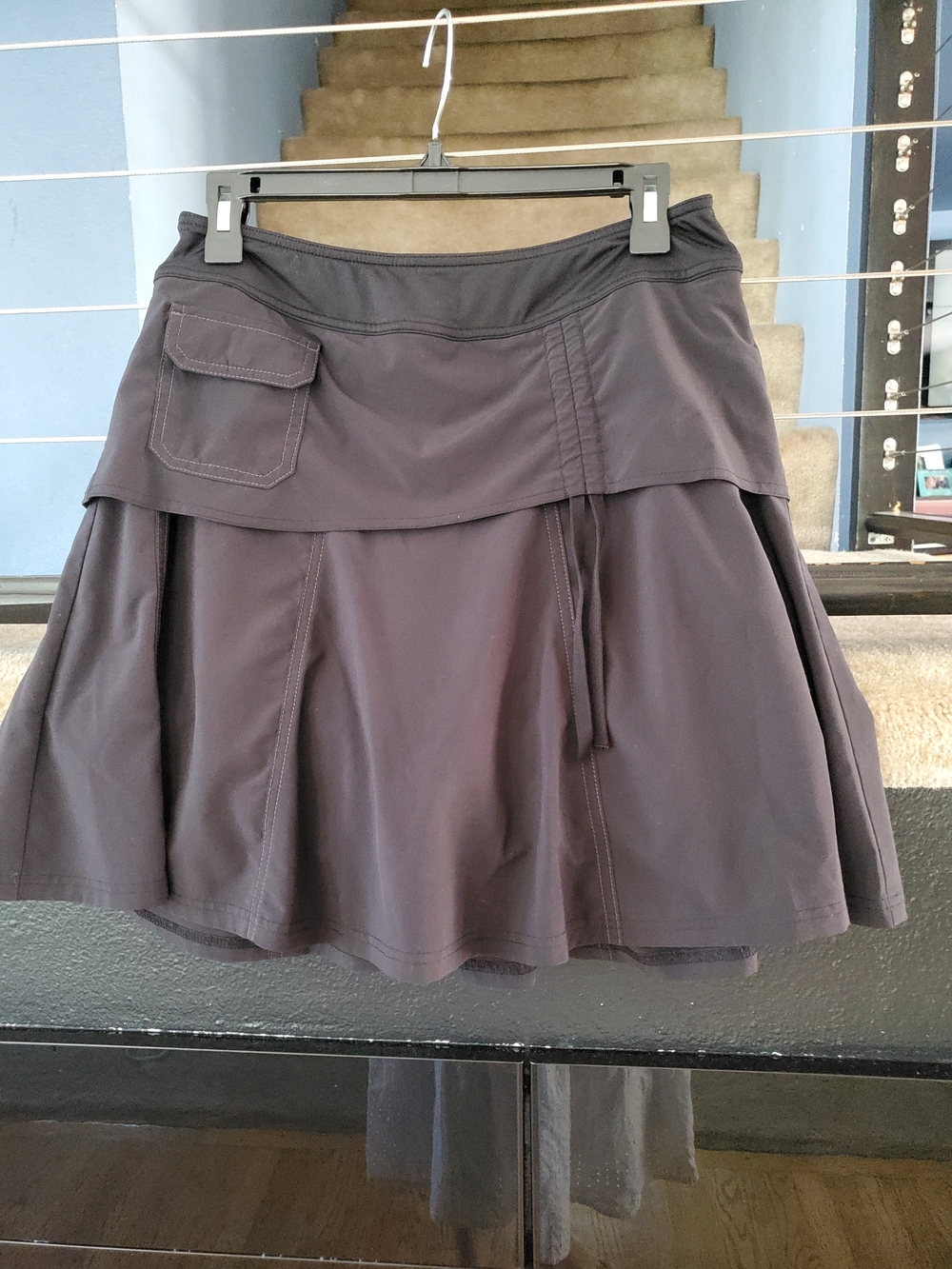 Athleta Dark Gray A-Line Skirt with Utility Pocket